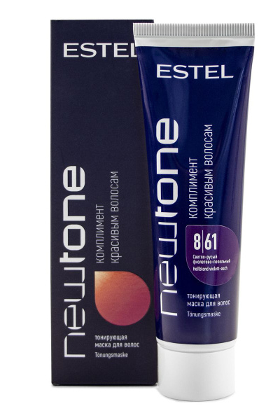 Estel NewTone 8/61 Светлый русый фиолетово-пепельный Тонирующая маска ...