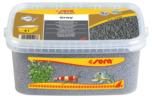 Грунт для аквариума Sera Gravel Gray, серый 2-3 мм, 3 л - купить с ...