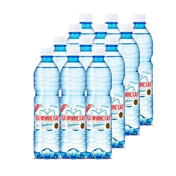 Вода минеральная Карачинская газированная 0.5 л., 12 шт. - купить с ...