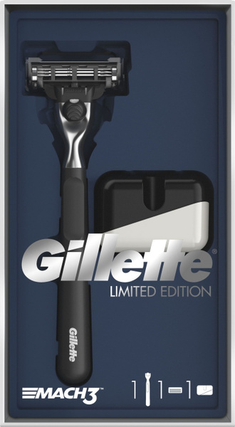 Gillette Подарочный набор Mach3: Бритва, с 1 сменной кассетой ...