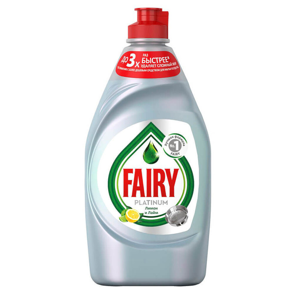 Средство для мытья посуды Fairy Platinum Ледяная свежесть, 430 мл ...