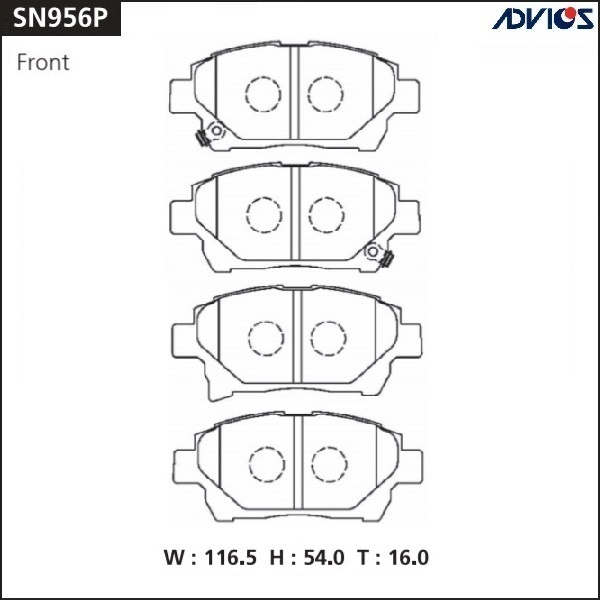 Колодки тормозные Advics SN956P - купить по низким ценам в интернет ...