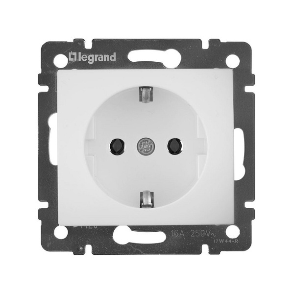 Комплект розеток из 2шт с заземлением Legrand valena (220В, 16А,белый ...