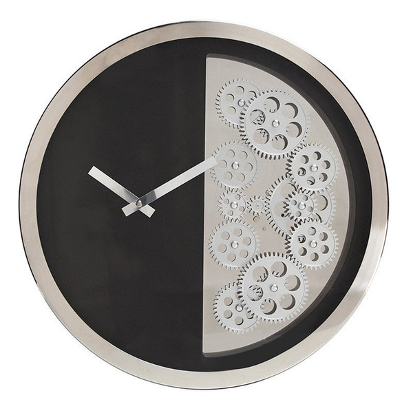 Часы Gear Clock настенные кварцевые черные, D39 см - купить по низкой ...