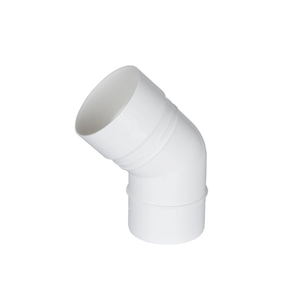Колено 80 мм 45 градусов белый - купить с доставкой по выгодным ценам в ...