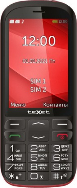Мобильный телефон Texet TM-B409_2523 озон, черный, красный - купить по ...