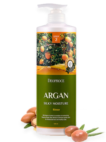 Deoproce Бальзам для волос с аргановым маслом Argan Silky Moisture ...