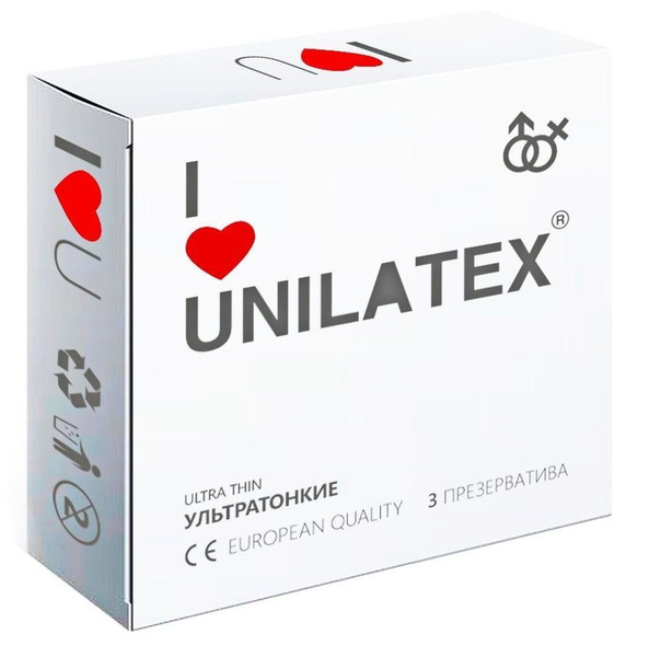 Ультратонкие презервативы Unilatex Ultra Thin - 3 шт, Unilatex ...