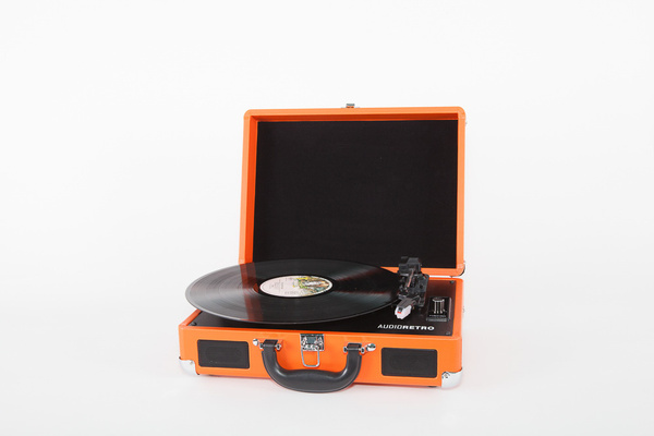 Виниловый проигрыватель патефон Audio-Retro AR-007 orange, RCA разъём ...