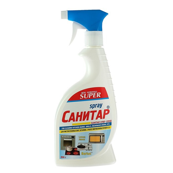 Средство для очистки плит, микроволновых печей Super Sanitar, лимон ...