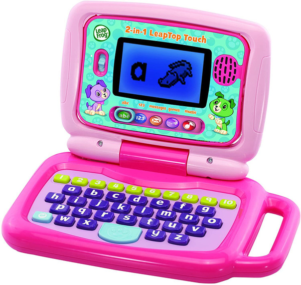 LeapFrog 2 в 1 Ноутбук с сенсорным экраном LeapTop, розовый, обучающий ...