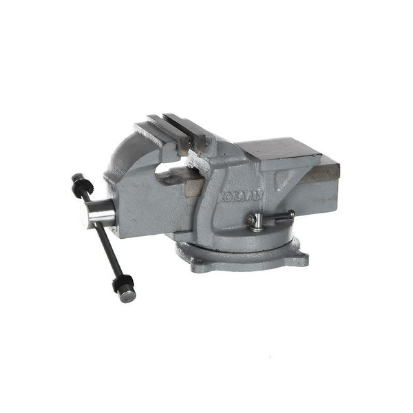 Тиски слесарные поворотные КОБАЛЬТ стальные, ширина губок 75 мм, захват ...