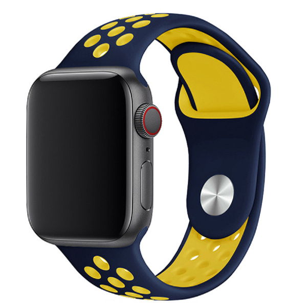 Cиликоновый ремешок спортивный для Apple Watch Series 1-8 - 38/40/41 мм ...