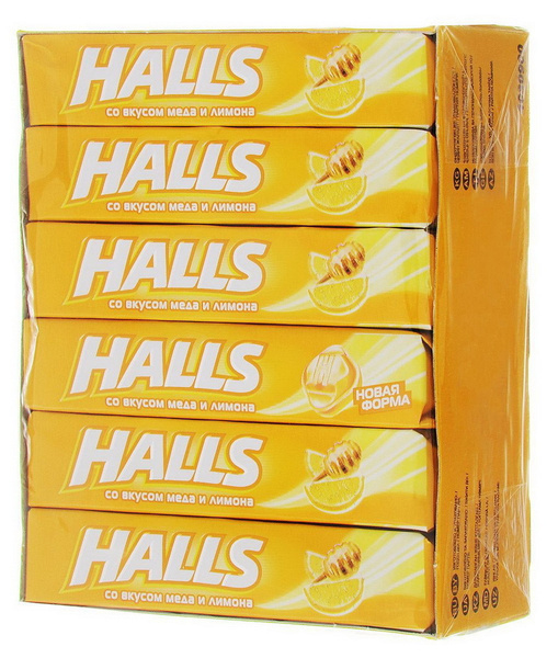 Леденцы Halls, мед и лимон, 12 шт - купить с доставкой по выгодным ...