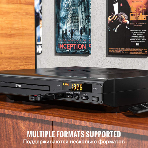 DVD-плеер 4K HD 1080P, поддержка подключения HDMI, CD-плеер, кабель ...
