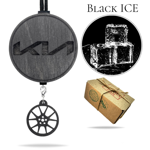 Ароматизатор в машину KIA / КИА/ черный / запах Черный лед/ Black ICE ...