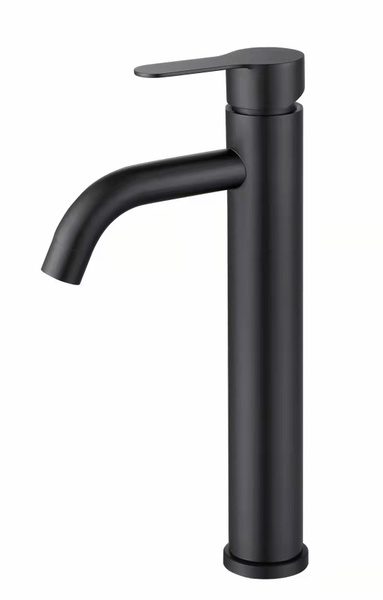 Смеситель для накладной раковины/умывальника высокий 8711Black черный ...