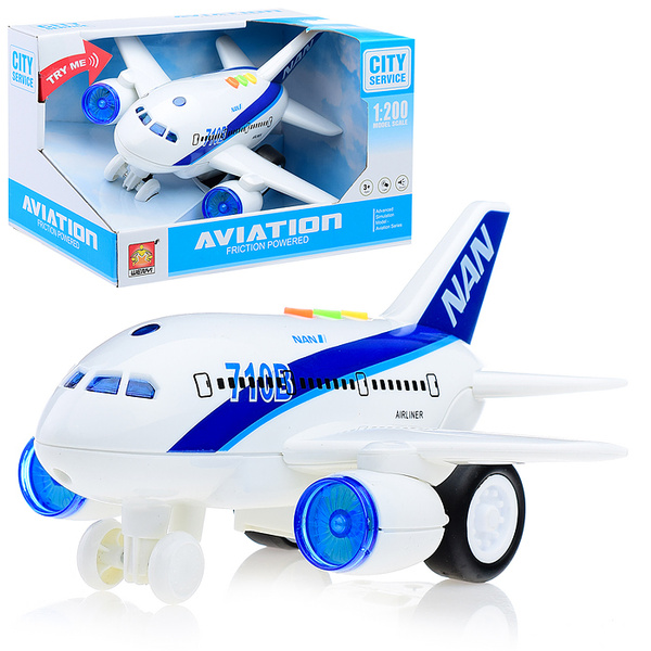 Самолет детский игрушечный / Игрушка самолет WY710B 1:20 (свет,звук) на ...