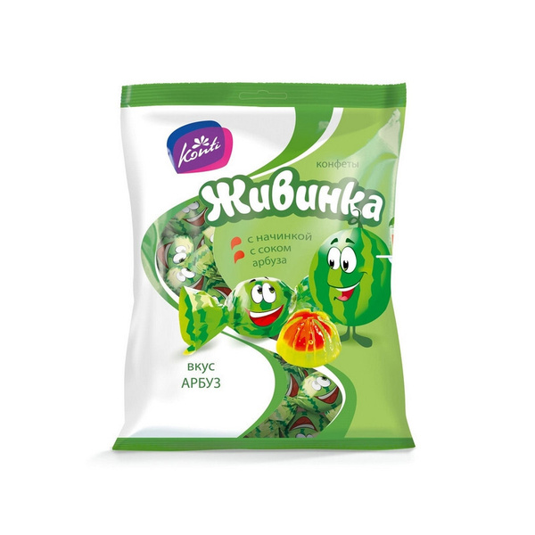 Конфеты желейные Конти Живинка вкус арбуза, 250 грамм - купить с ...