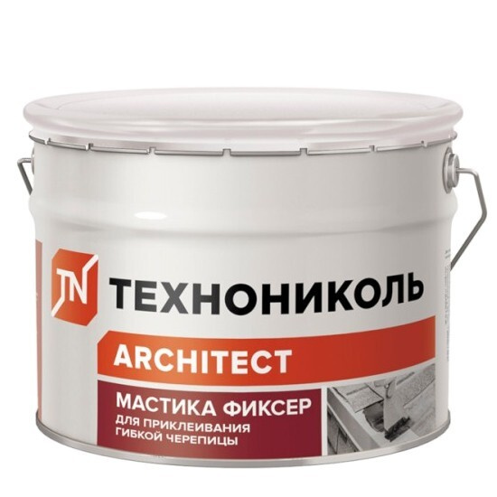 Мастика для гибкой черепицы ТЕХНОНИКОЛЬ № 23 (Фиксер) ведро 12 кг ...