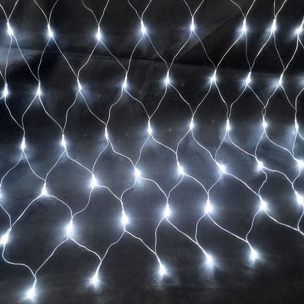 Гирлянда Сетка 160 LED ламп 1,5х1,5м, белый - купить по выгодной цене в ...