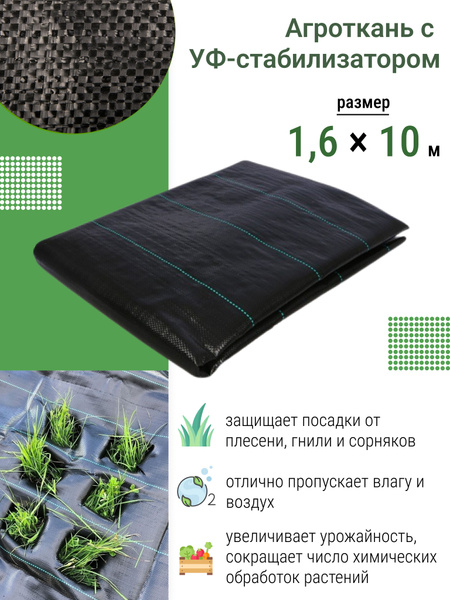 Характеристики Геотекстиль садовый черный для дорожек, дренажа ...