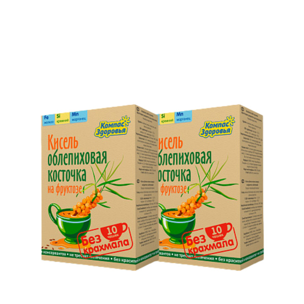 Кисель овсяно-льняной "С облепиховой косточкой" на фруктозе 150 гр ...