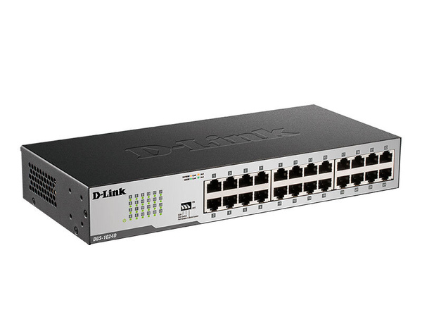 Коммутатор D-Link DGS-1024D, кол-во портов: 24x1 Гбит/с, установка в ...