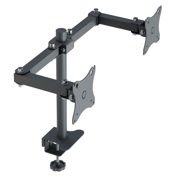 Кронштейн для двух мониторов на стол наклонно-поворотный с диагональю ...