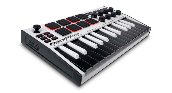 AKAI MPK MINI 3 WHITE USB/MIDI-клавиатура контроллер с 8 пэдами ...
