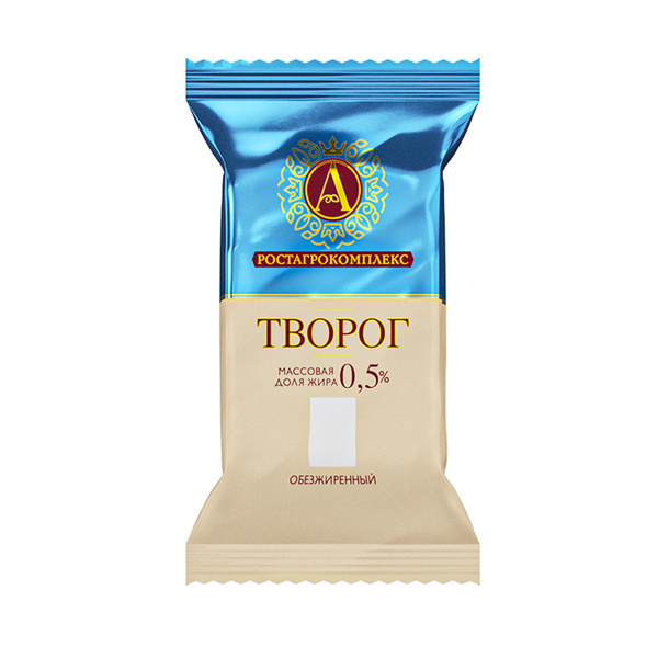 Творог обезжиренный 0,5%, А.РОСТАГРОКОМПЛЕКС, 180 г - купить с ...