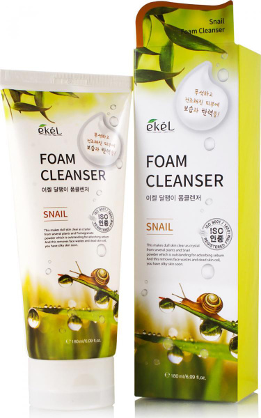 Ekel Пенка для умывания с улиточным муцином Foam Cleanser Snail 180 мл ...