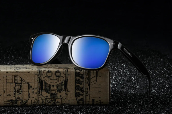 EIC Wayfarer Dark Blue Polarizing Metal/очки с поляризацией зеркальные ...