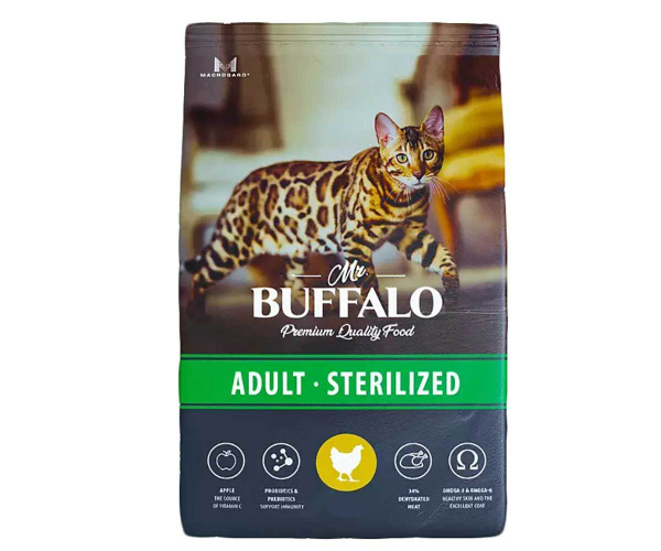 Сухой корм Mr.Buffalo для стерилизованных кошек курица adult sterilized ...