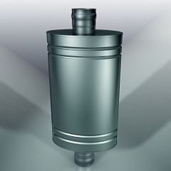 Бак для бани печной на трубе 55 литров нержавеющая сталь, 430-0.8 мм ...