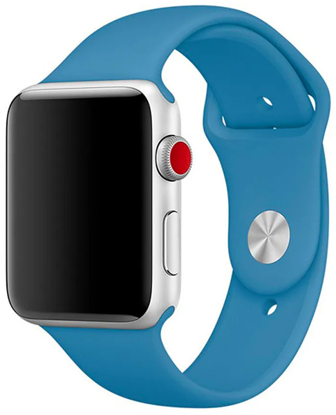 Cиликоновый ремешок для Apple Watch Series 1-8 - 38/40/41 мм (эпл вотч ...