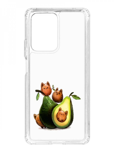 Чехол на Xiaomi 11T/11T Pro Kruche Print с рисунком Авокотики, бампер ...