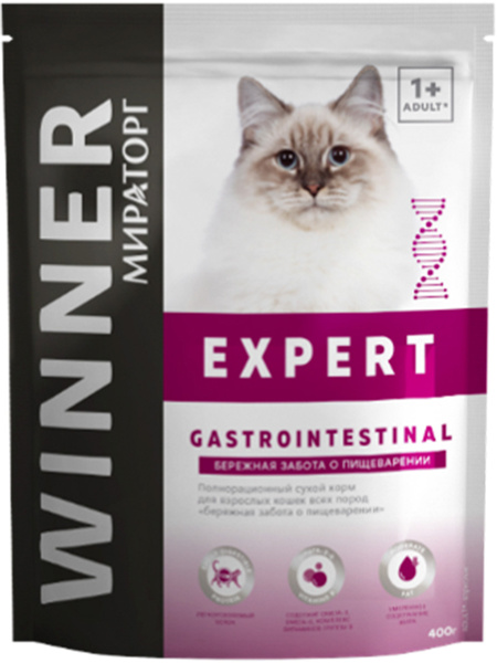 Сухой корм WINNER МИРАТОРГ EXPERT GASTROINTESTINAL для взрослых кошек ...
