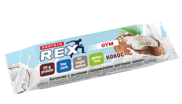 Батончик ProteinRex протеиновый кокос без сахара, 60г, 3 шт. - купить с ...