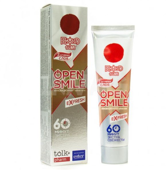 Зубная паста Open smile eXfresh инновационная JAPAN 115 гр. - купить с ...