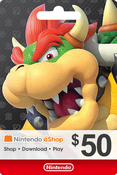 Карта пополнения Nintendo eShop номинал 50 USD, подарочная карта ...