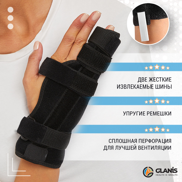 Ортез Glanis На лучезапястный сустав Размер S - купить с доставкой по ...