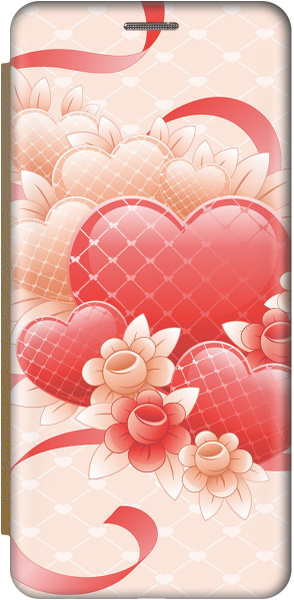 Чехол-книжка С любовью на Samsung Galaxy A02s / Самсунг А02с золотой ...