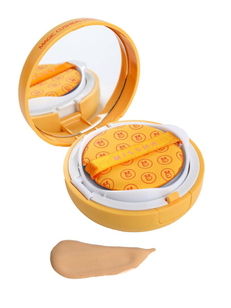 Кушон корейский тональный BB крем Collagen, матирующий. Запасной блок в ...