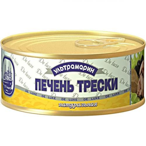 Печень трески Ультрамарин натуральная, 230 г - купить с доставкой по ...