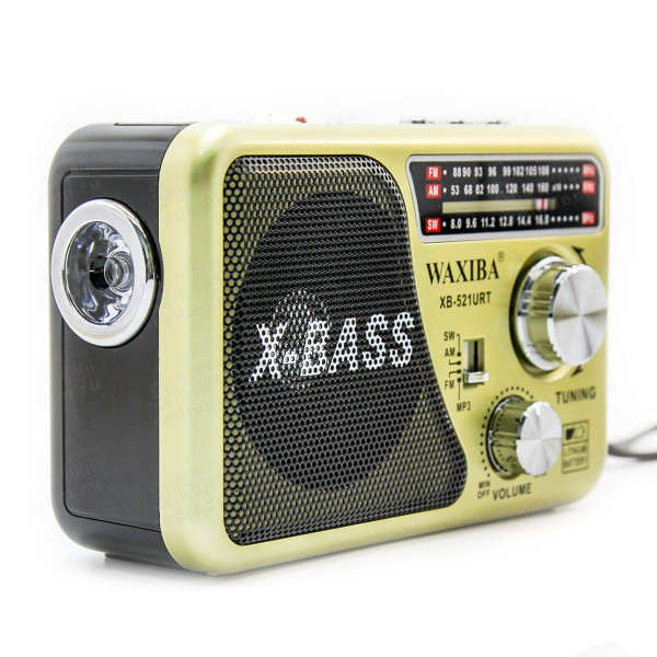 Радиоприёмник WAXIBA XB-521URT X-BASS/ USB-флэшка / Фонарик ...