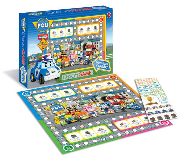 Настольная игра для детей "Большая стройка" ROBOCAR Poli Робокар Поли ...