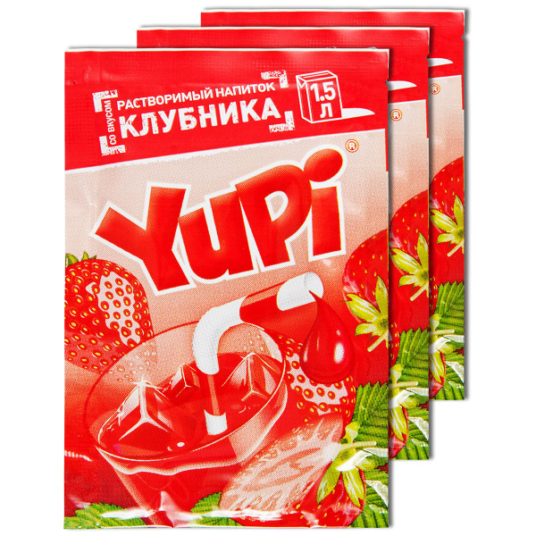 Растворимый напиток YUPI (Юпи) Клубника, 3 шт. - купить с доставкой по ...