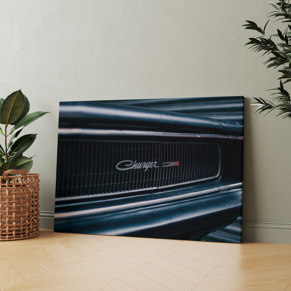 Картина на холсте (dodge charger додж чарджер лого автомобиль muscle ...