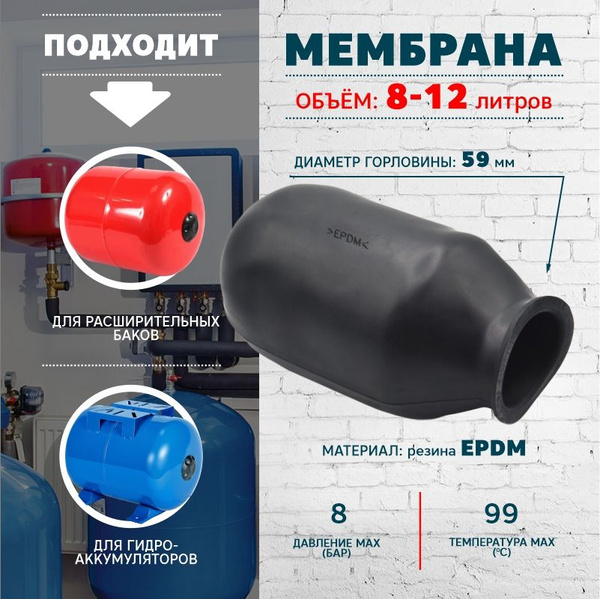 Размеры мембран для гидроаккумуляторов. Размеры мембран для гидроаккумуляторов